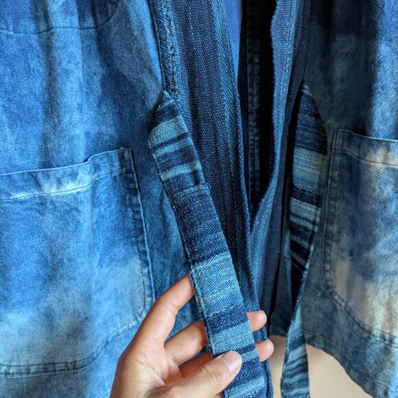 dr. collectors corsican fisherman jacket rising sun in size L ☄️🌀💙💠🐟🌕 - Picture 3 of 7